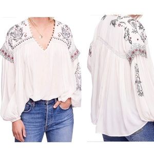 Free people embroidered blouse
